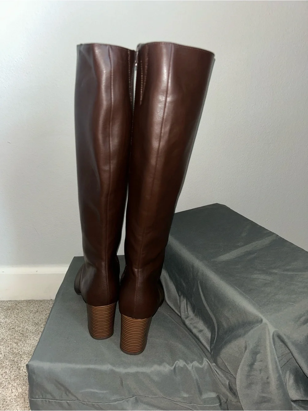 NEW LOFT Tall Dark Brown Leather Over-the-Knee Boots Sz 9